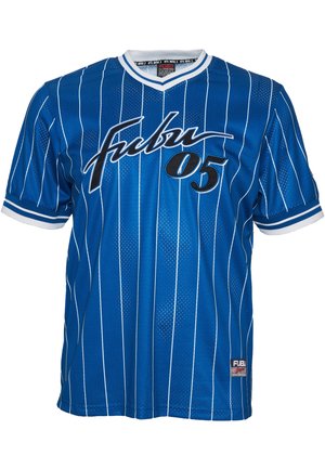 FUBU RETRO PINSTRIPE - T-Shirt print - blue white