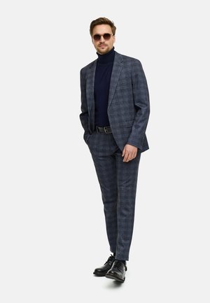 SET - Anzug - navy check
