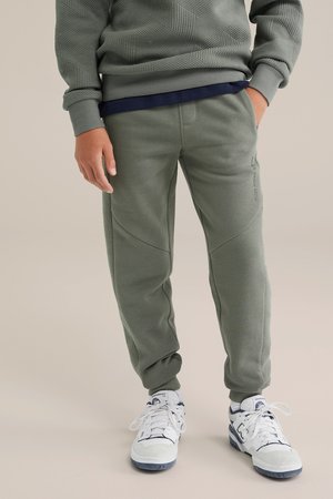 WE Fashion BLUE RIDGE - Pantalon de survêtement - greyish/green