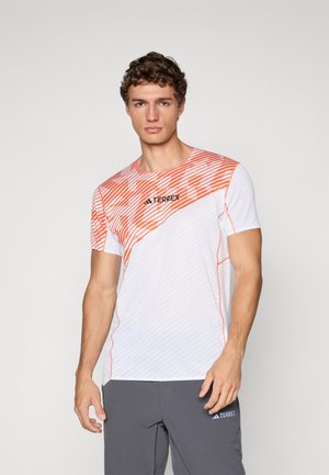 PRO TEE - Print T-shirt - white/semi impact orange