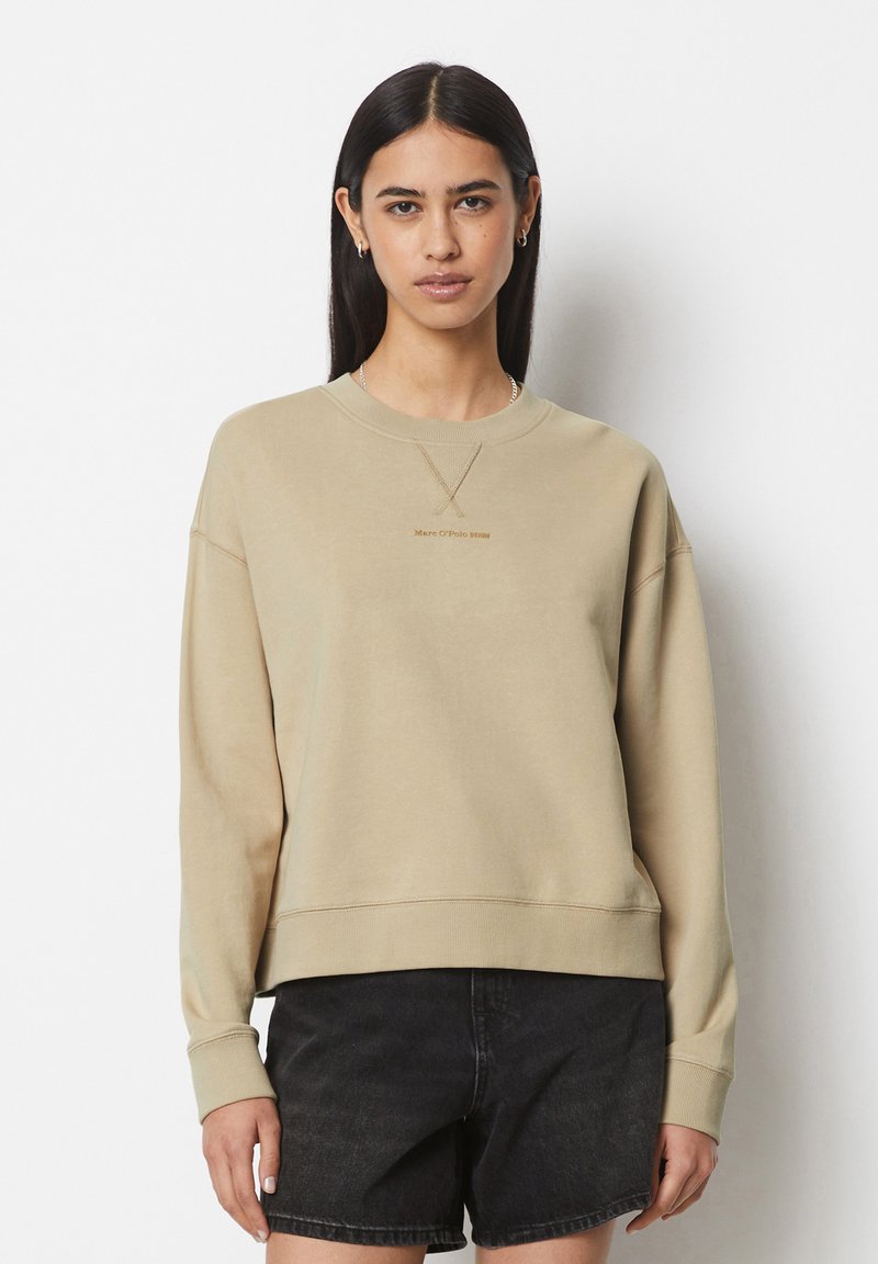 Marc O'Polo DENIM CREWNECK - Sweatshirt - light beige