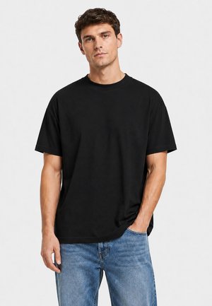 Sublevel, KURZARM T-SHIRT RUNDHALSAUSSCHNITT 2ER-SET UNIFARBEN  - T-Shirt basic - schwarz-