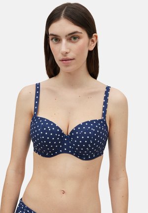 TIRANTES ANCHOS LUNARES COPA - Top de bikini - dark blue