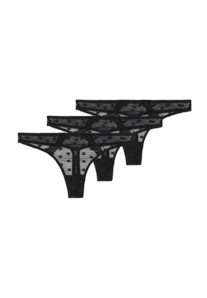 3PACK DAISY EMBROIDERY - String - black