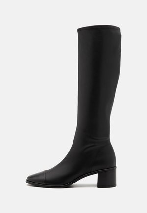 CAP-TOE KNEE HIGH BOOT - Boots - perfect black
