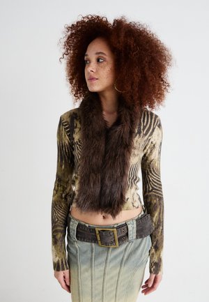 CARDIGAN  WITH TRIM - Cardigan - multi