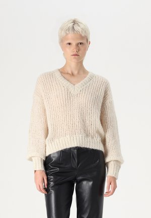 VILA VIBANU V NECK  - Pulover - birch
