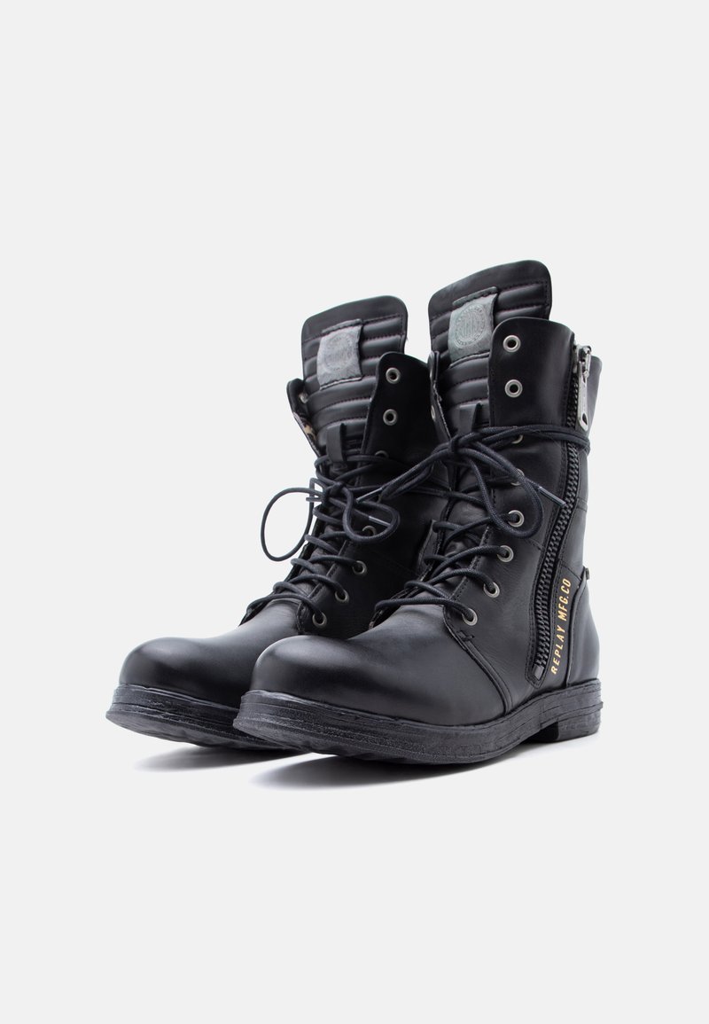 希少 via repubblica Eyelet Studs lace up Replay EVY - Lace-up 