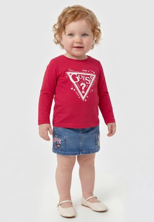 Guess, T-SHIRT MIT DREIECK-LOGO - Long sleeved top - fuchsia