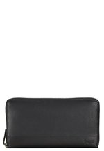 Portefeuille Femme Bugatti Atlanta - Cuir Véritable Zip 16 Cartes Format Long Noir
