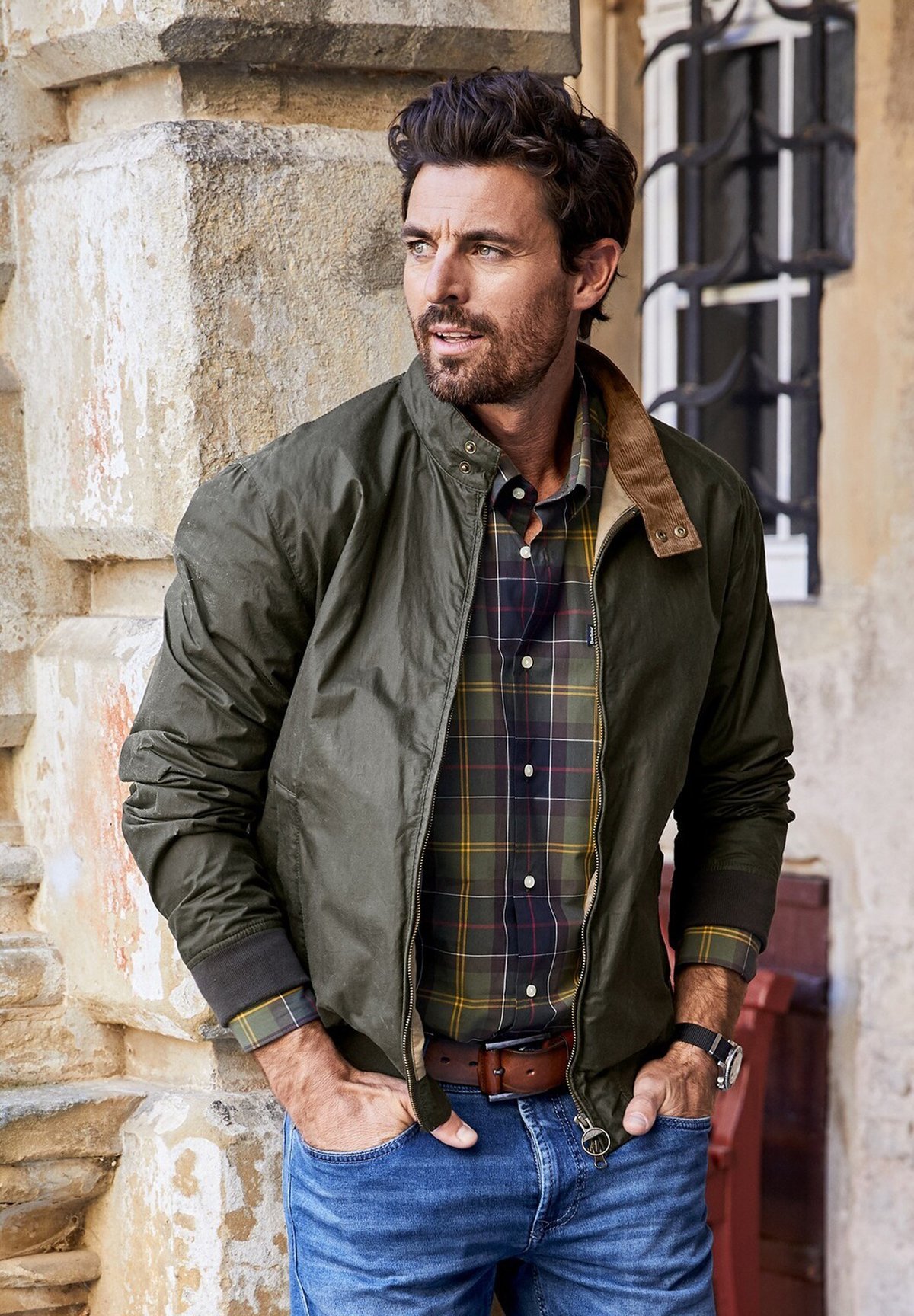 barbour bomberjacke