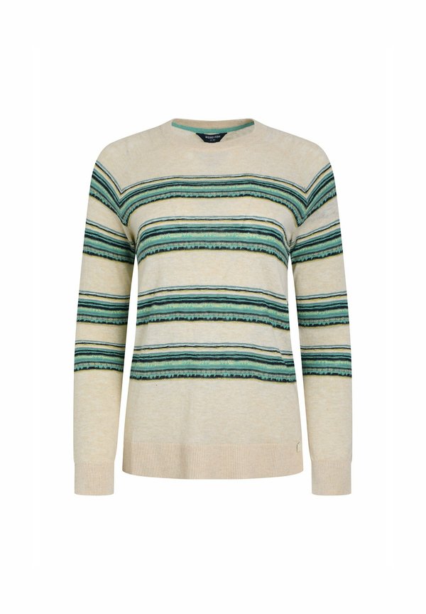 REKA LIGHTWEIGHT STRIPED CREW NECK  - Jumper - light cream3