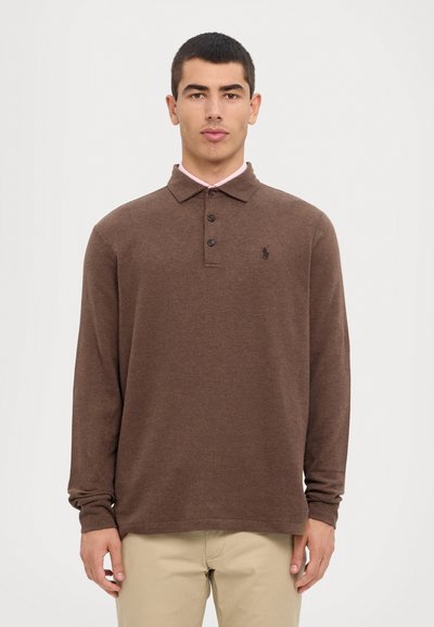 Polo Ralph Lauren LUXURY JERSEY POLO SHIRT - Pitkähihainen paita - nutmeg brown