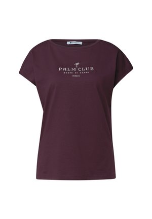 Street One, DROPPED SHOULDER SHIRT MIT WORDING - T-shirt print - rustic rouge