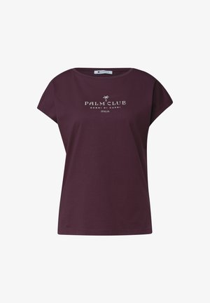 Street One, DROPPED SHOULDER SHIRT MIT WORDING - T-Shirt print - rustic rouge