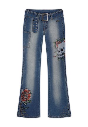Ed Hardy, Jeans a zampa - blue