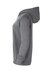 Grijze hoodie met een capuchon met trekkoord, lange mouwen, een kangoeroezak en geribbelde manchetten. Gemaakt van zachte, gestructureerde stof.