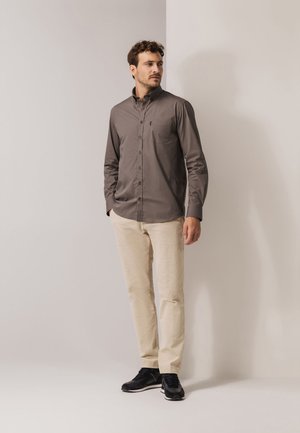 Overhemd - taupe bruin