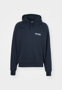 HOODIE SMALL LOGO GLOW UNISEX - Mikina s kapucí - blue