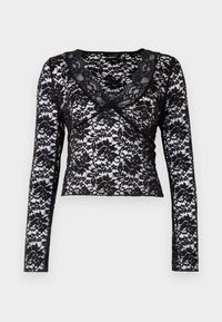 Gina Tricot Pikkade varrukatega topp - black