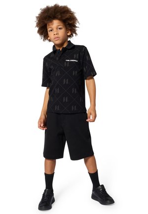 KARL LAGERFELD KIDS, POLO MANCHES COURTES - Polo - black