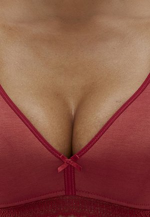 2 PACK - Triangle bra - rot weiß