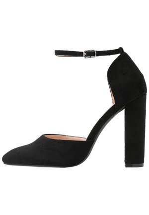 Højhælede pumps - black