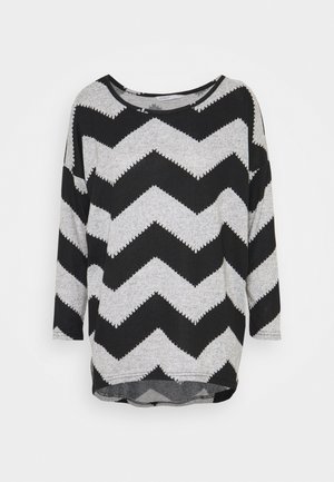 ONLELCOS - Jersey de punto - light grey melange/black