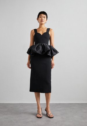 Hervé Léger RUCHED PEPLUM  - Cocktail φόρεμα / Φόρεμα για πάρτι - black