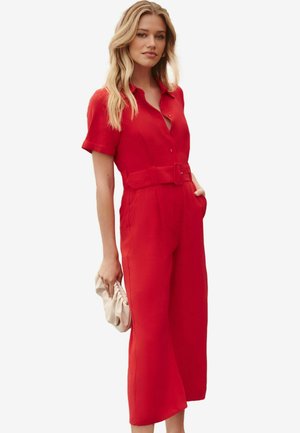 UTILITY BELTED SHORT SLEEVE  REGULAR FIT - Combinaison - red