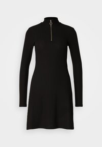 ONLNELLA HALF ZIP DRESS - Trikoomekko - black