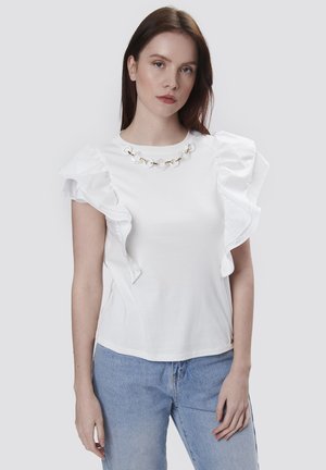 NECKLINE - T-shirt print - white