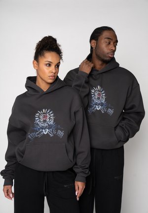 OVERSIZE  INITIAL SKETCH - Sweatshirt - black soda washed