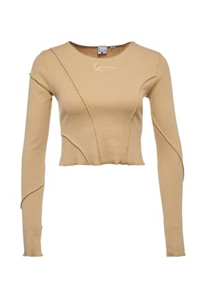 Karl Kani, SMALL SIGNATURE RIB LS - Langærmet T-shirt - sand