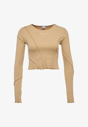 Karl Kani, SMALL SIGNATURE RIB LS - Langærmet T-shirt - sand