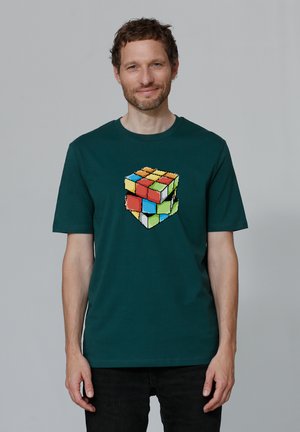 PIXEL ZAUBERWÜRFEL - Print T-shirt - glazed green