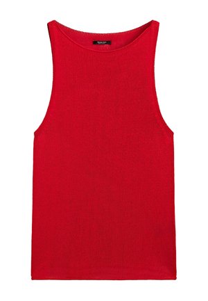 Massimo Dutti, FINE-KNIT HALTER TOP - Top - red