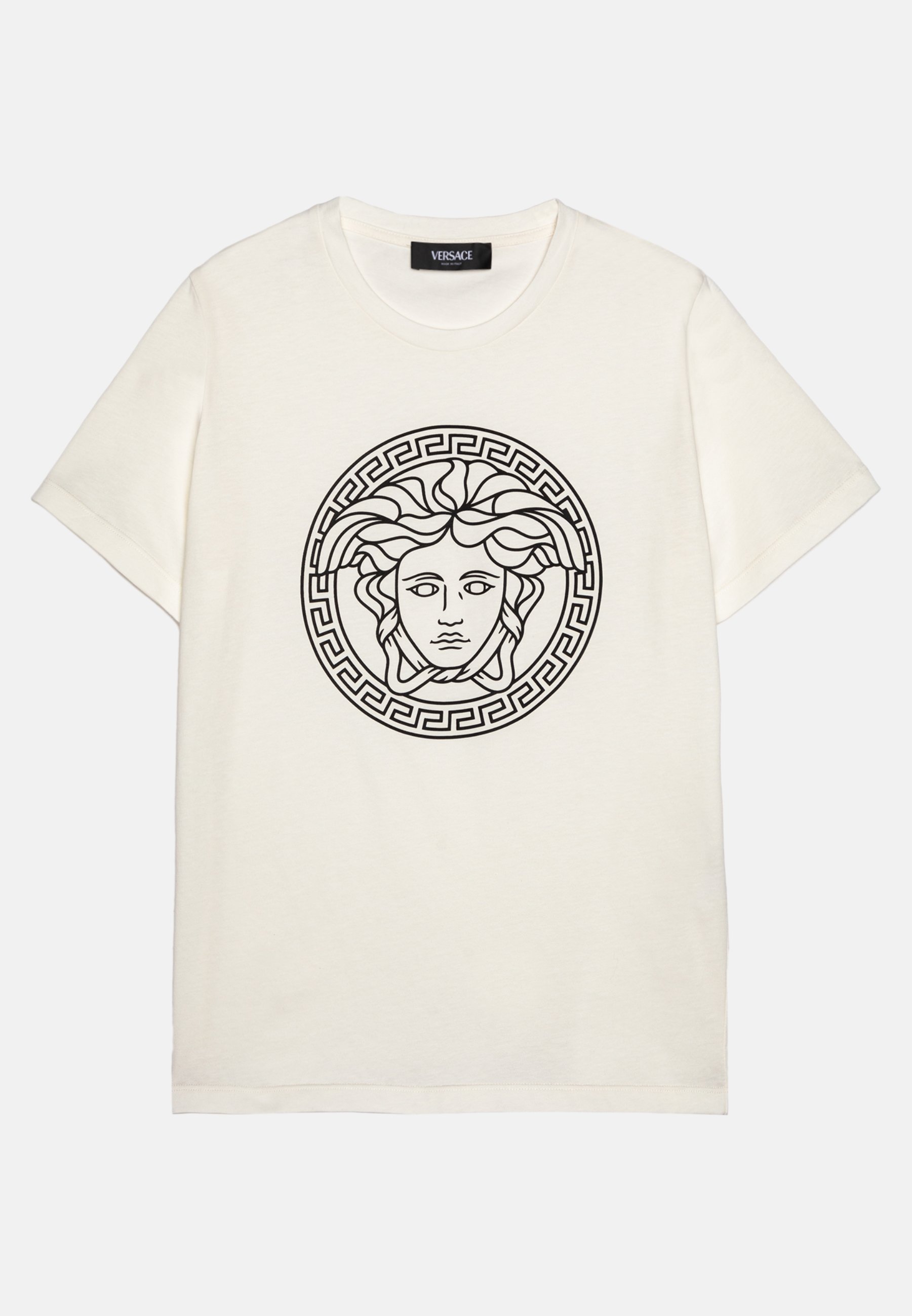 Versace MEDUSA GRECA PRINT UNISEX Print T-shirt bianco/nero