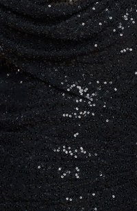 Goddiva SEQUIN COWL - Cocktailjurk - black