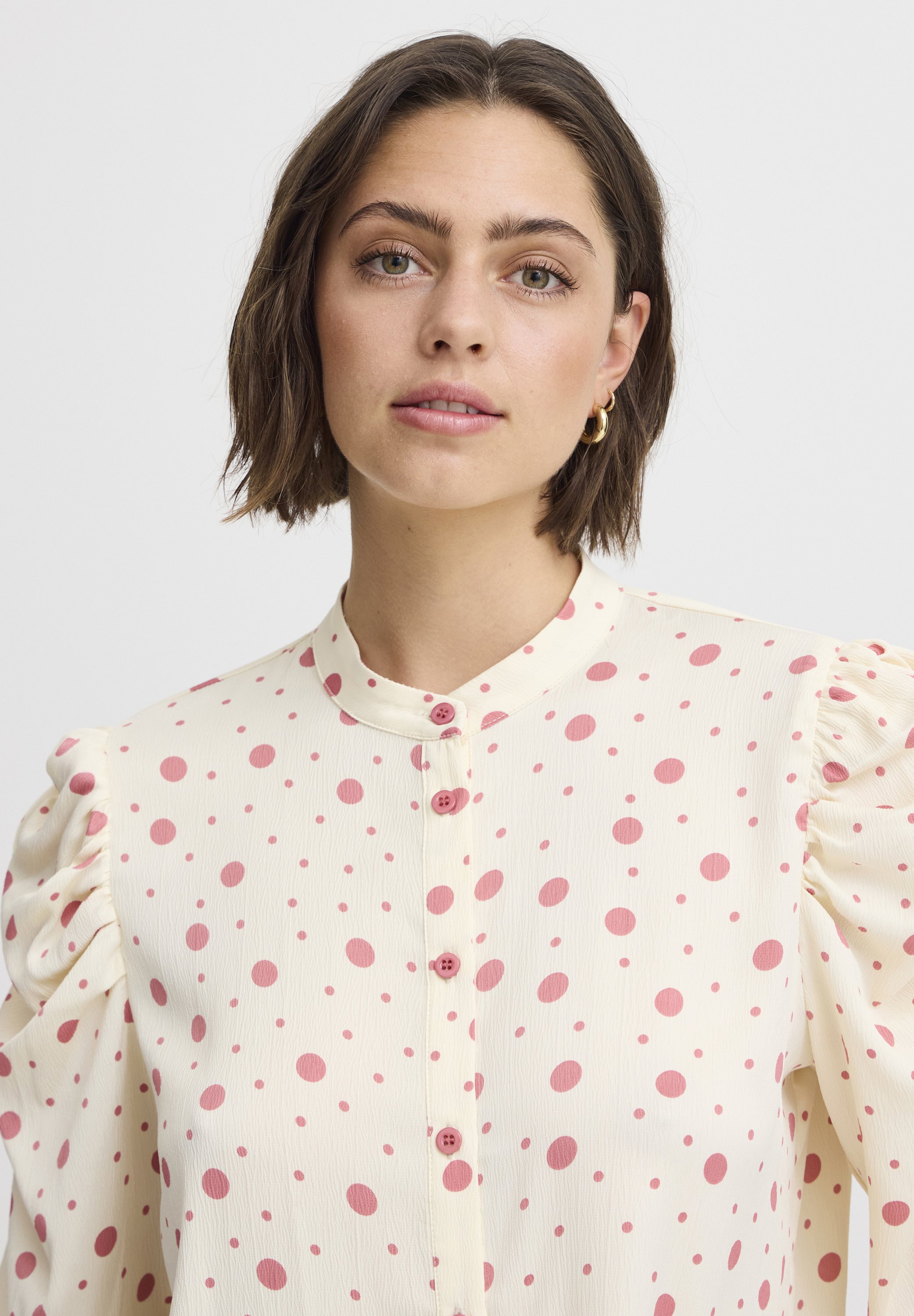 売れ筋商品|||イチ シャツ レディース トップス IHKate - Blouse - cloud dancer  rosa dot ICHI IHKate - Blouse - cloud dancer rosa dot/white - Zalando