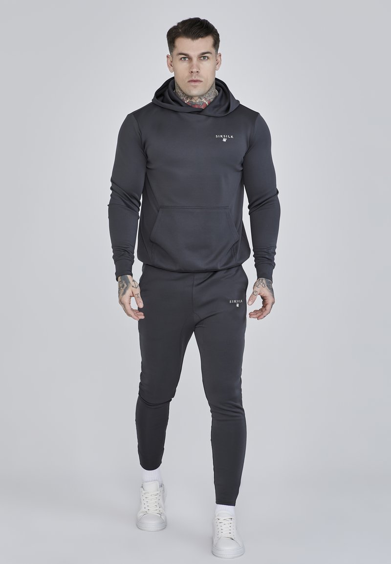 SIKSILK SCRIPT EMBROIDERY - Pantaloni sportivi - grey/grigio SIKSILK SCRIPT EMBROIDERY - Pantaloni sportivi - grey/grigio