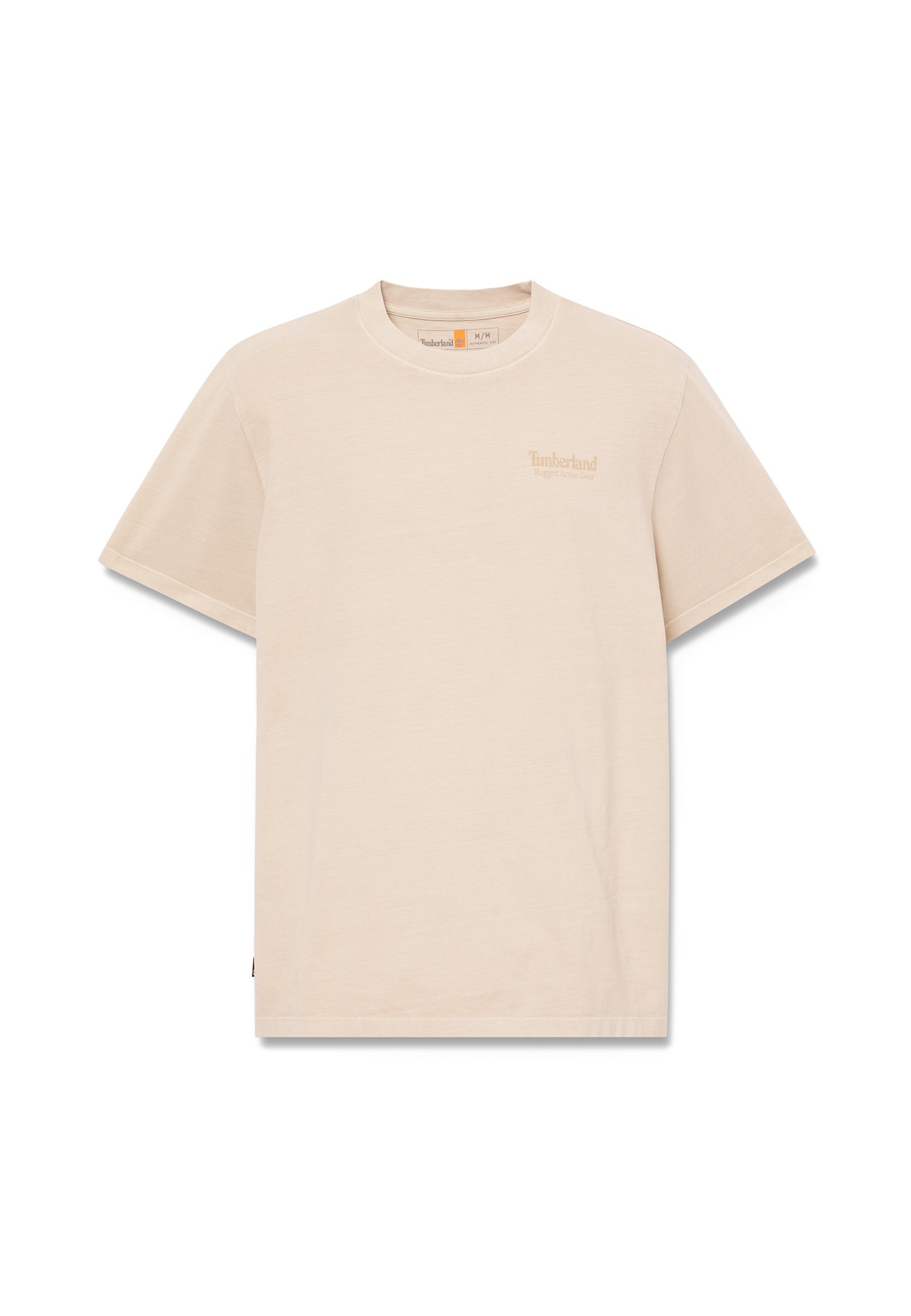 Timberland RUGGED ACTIVE GEAR BACK GRAPHIC TEE - Triko s potiskem - natural