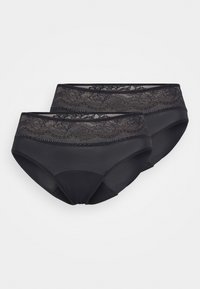 DORINA - PERIOD PANTY MOON 2 PACK - Kuukautisalushousut - black/black Pienoiskuva 1