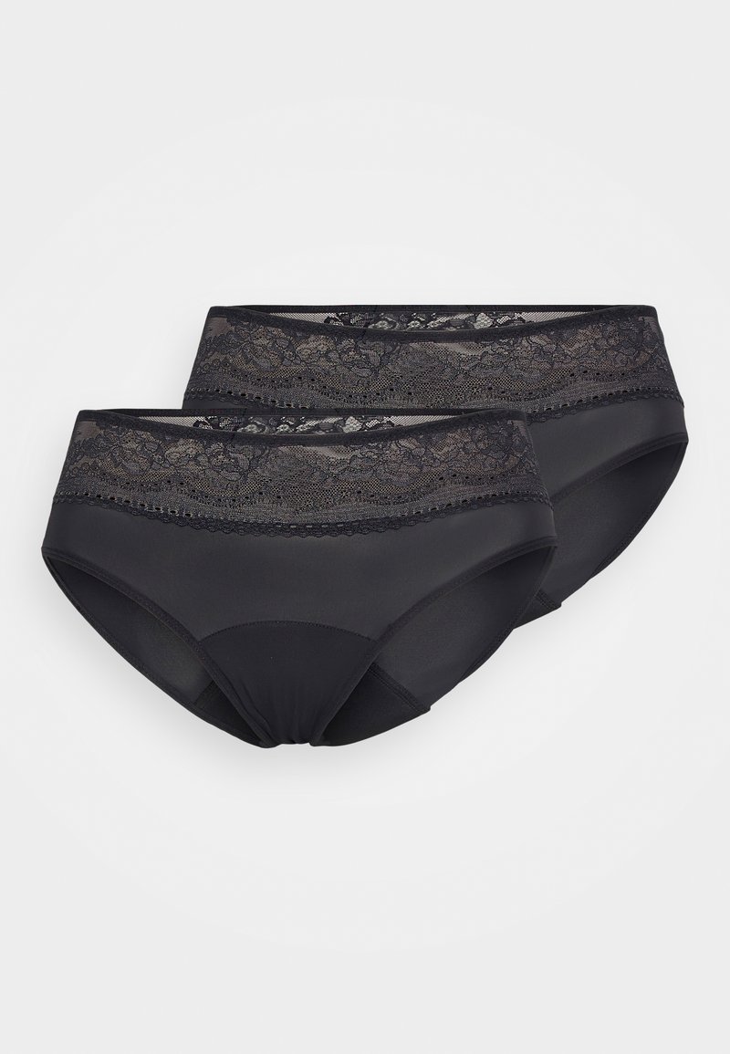 DORINA - PERIOD PANTY MOON 2 PACK - Culottes menstruelles - black/black, Agrandir