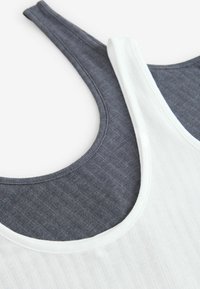 Next SCOOP NECK SLOUCH 2 PACK-REGULAR FIT - Top - white steel blue