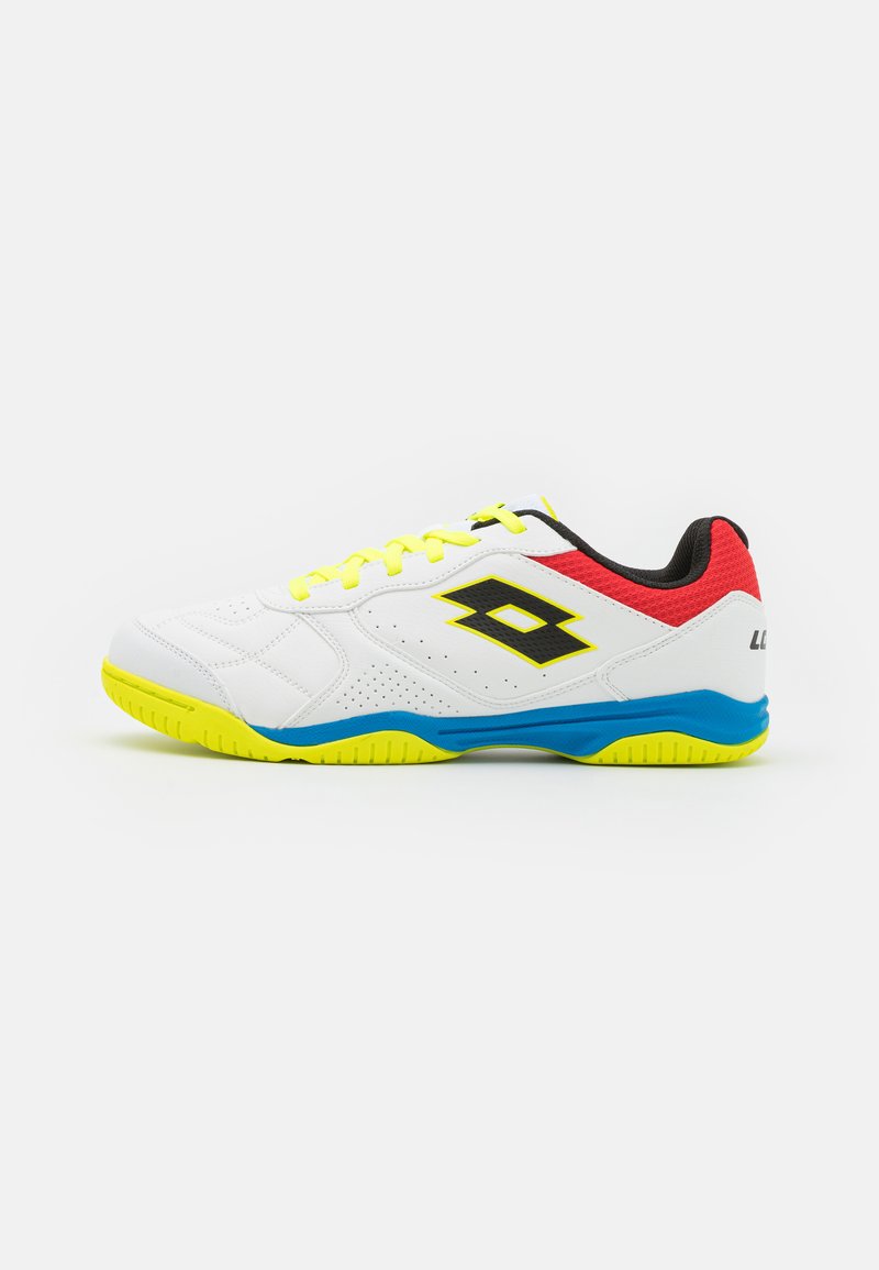 Lotto TACTO 300 VII ID - Chaussures de football en salle - all white/all black/safety yellow