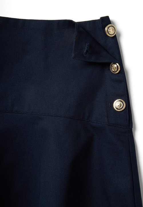 Next FULL A-LINE MIDI - Jupe plissée - mid blue denim/bleu