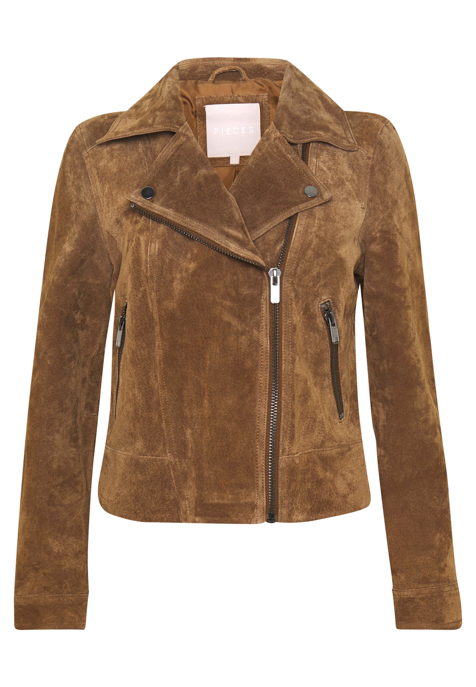 Pieces PCANA SUEDE JACKET Skinnjacka cognac Zalando.se Pieces PCANA SUEDE JACKET Skinnjacka cognac Zalando.se