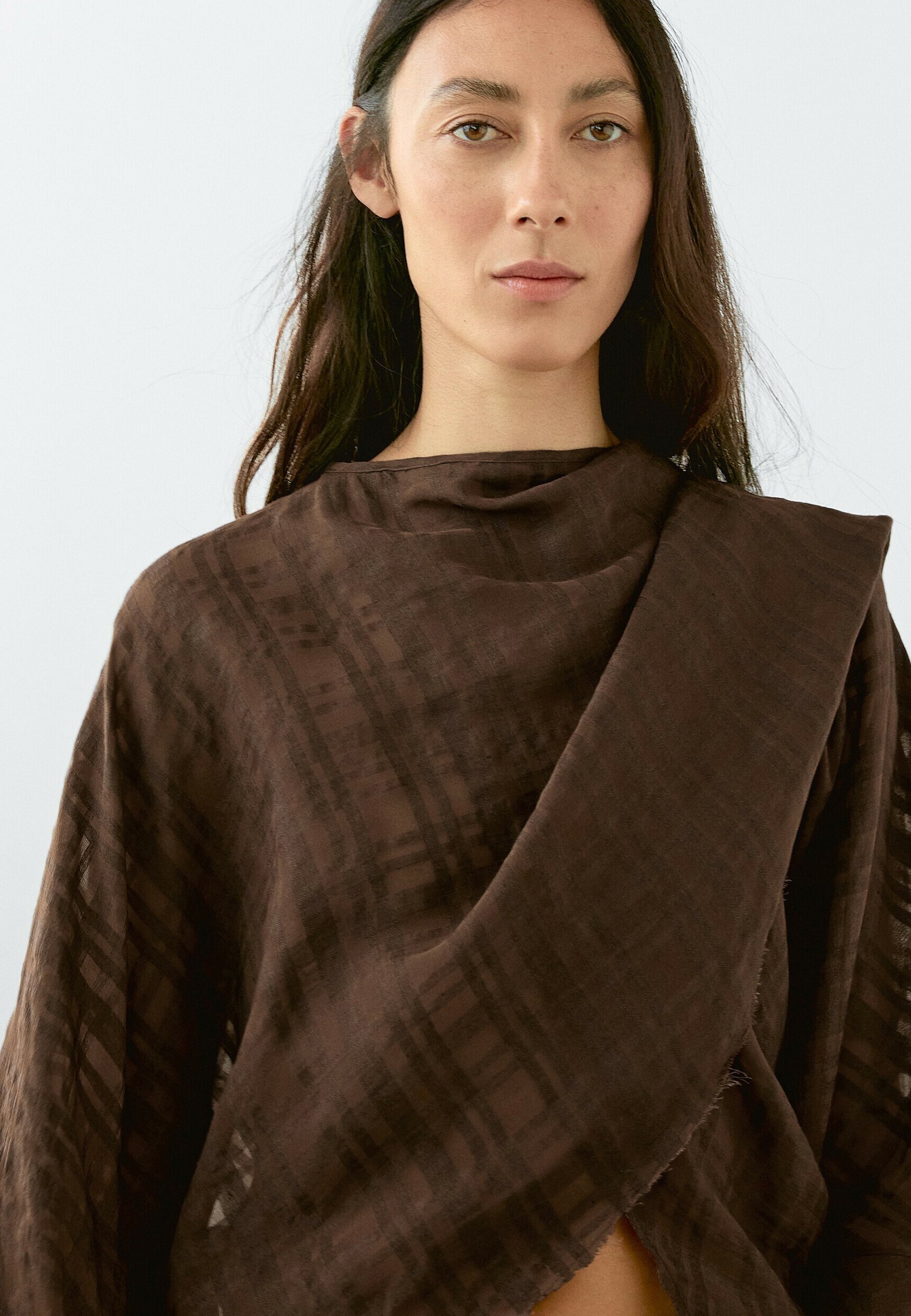 ☆日本未入荷*Massimo Dutti*新作*ギャザーサイドワンピ/BROWN☆ Massimo Dutti(マッシモドゥッティ) ワンピース・オールインワン