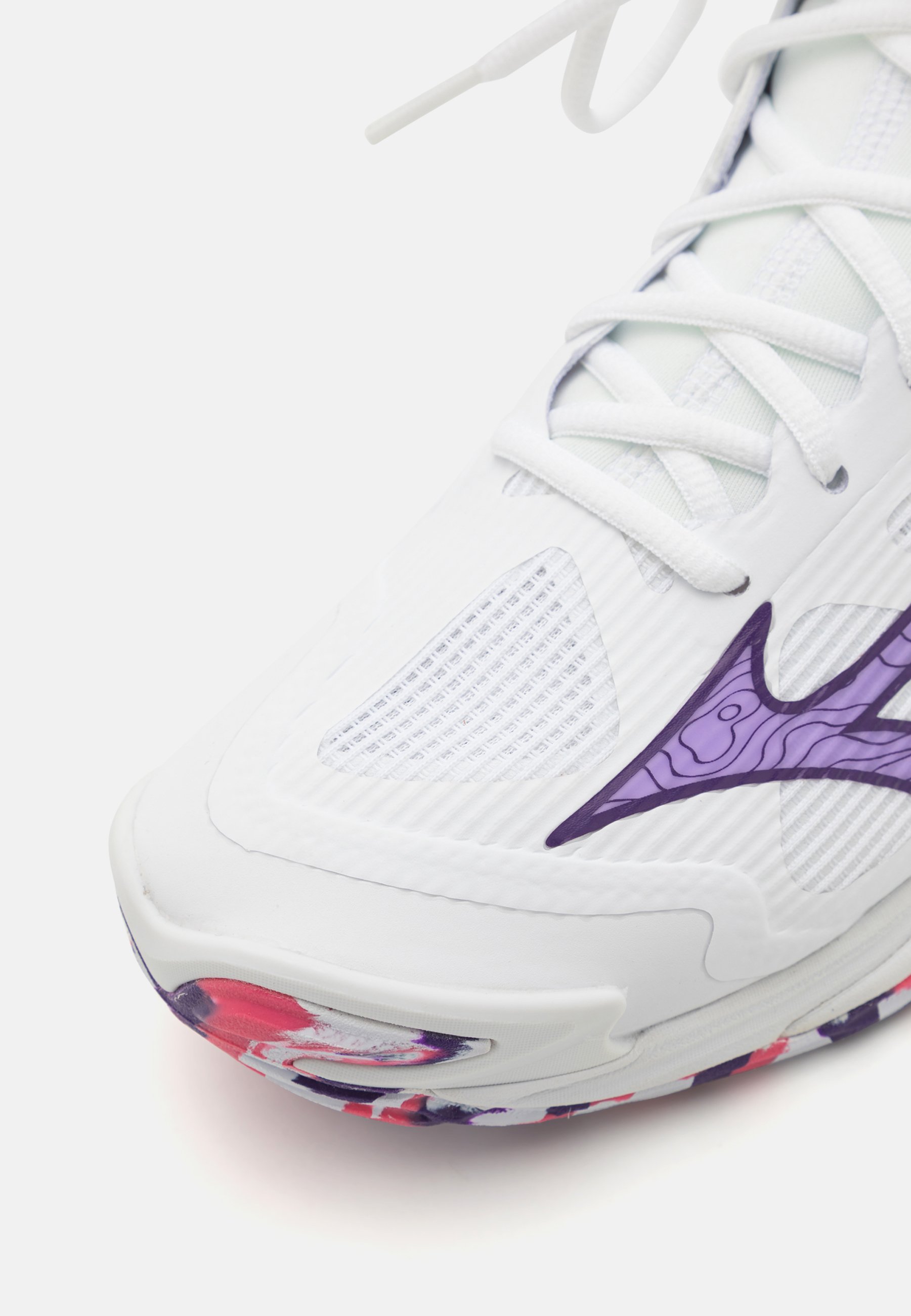 Mizuno WAVE MOMENTUM 3 MID - Pantofi volei - white/lilac/pink/alb